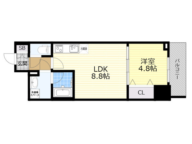 Risingmaison本町橋 301号室の空室状況 10 7万円 1ldk 34 96 3階 大阪府大阪市中央区本町橋 の賃貸物件情報 賃貸住宅サービス