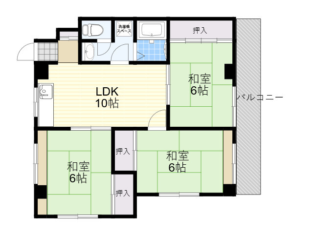 梅守マンション 102号室の空室状況 3ldk 1階 奈良県奈良市押熊町の賃貸物件情報 賃貸住宅サービス